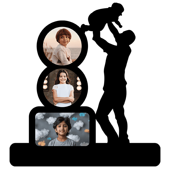  Dad And Kids Photo Gift